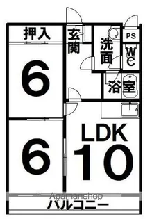 171マンションC【3階】の間取り